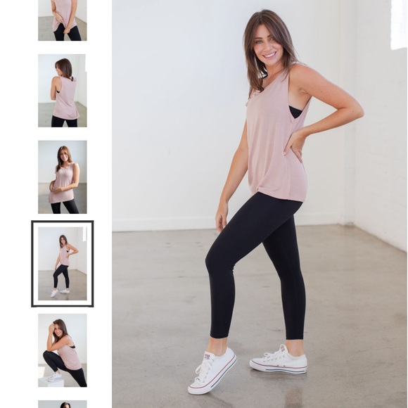 SAVVI MD Light Rose Pink (Light Mauve) Asymmetrical DARCY Top - Picture 3 of 14